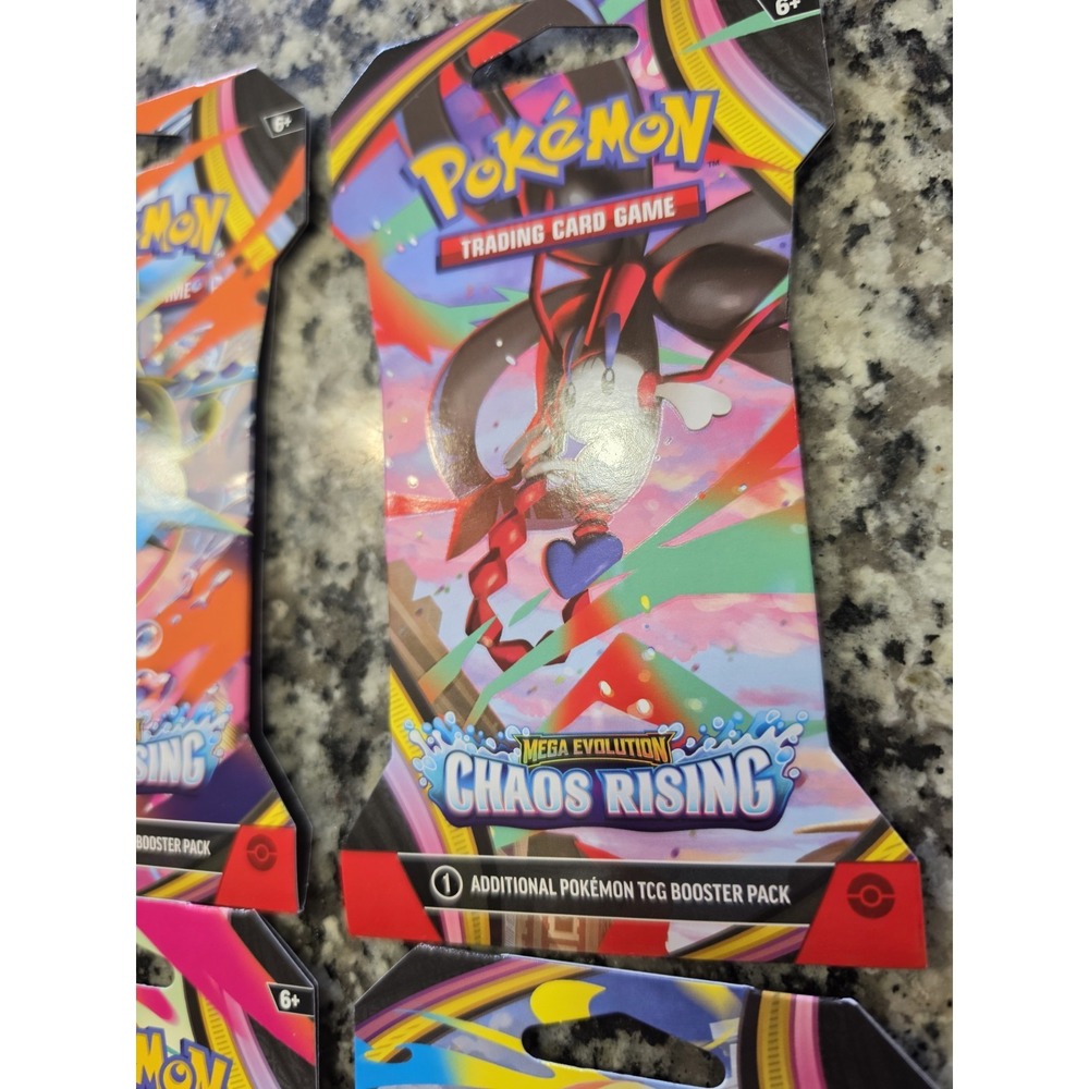Pokémon TCG Chaos Rising Mega Evolution Booster Pack Factory Sealed  -4 Packs - Picture 4 of 11